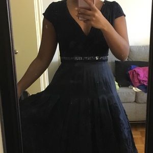 Navy Blue Classic Adrianna Papell dress // Size 4